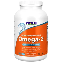 Now Foods Omega-3, Molecularly Distilled (500 Weichkapseln)