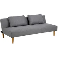 MID.YOU Schlafsofa Grau, Eiche, Metall, Uni, 2-Sitzer, 180x74x86 cm, Kinder- & Jugendzimmer, Jugendmöbel, Jugendsofas