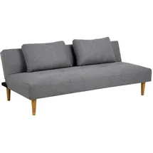 MID.YOU Schlafsofa Grau, Eiche, Metall, Uni, 2-Sitzer, 180x74x86 cm, Kinder- & Jugendzimmer, Jugendmöbel, Jugendsofas