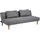 MID.YOU Schlafsofa Grau, Eiche, Metall, Uni, 2-Sitzer, 180x74x86 cm, Kinder- & Jugendzimmer, Jugendmöbel, Jugendsofas