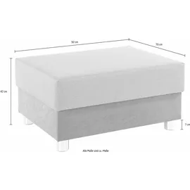 Collection AB Hocker Paris Kunstleder 92 x 42 x 70 cm Silber