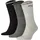 Puma Unisex Socken 3er Pack Grau 43-46