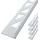 Dalsys Fliesenschiene Aluminium (eloxiert, Weiß 2,5m x 8mm, 5 Stück, Fliesenprofil
