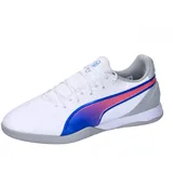 Puma Unisex King Match IT Soccer Shoe, White-Bluemazing-Flat Light Gray, 43 EU