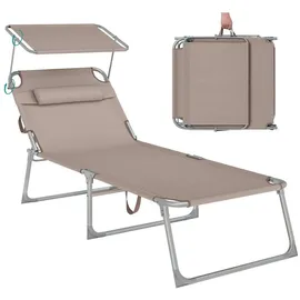 Songmics Sonnenliege 200 x 71 x 38 cm Schwarz