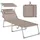 Songmics Sonnenliege 200 x 71 x 38 cm Schwarz