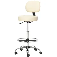 Homcom Barhocker Modernes Design, 360°-Drehrollen Beige 56 x 57