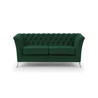 S-STYLE Chesterfield Einzelsofa  Wilhelm , grün , Maße (cm): B: 175 H: 78