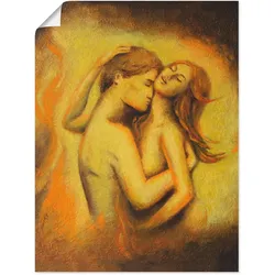 Artland Wandbild »Liebesrausch - erotische Malerei«, Paar, (1 St.), als Poster, Wandaufkleber in verschied. Größen Artland Farbe Bild(er): orange