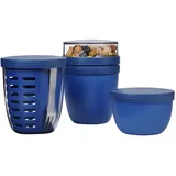 Mepal Snackpot-Set 3-tlg. Blue RANGE Vivid Blue - B/H/T ca. 10,70x15,10x10,70