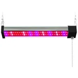 BlingBin Pflanzenlampe Vollspektrum LED Wachstumslampe LED Grow Lampe Pflanzenleuchte, Vollspektrum Hydrokultur Wachstumslampe mit Zugkettenschalter, LED fest integriert, Vollspektrum, 20 W 50 cm (4 Reihen) Pflanzenwachstumslampe für Zimmerpflanzen Gemüse silberfarben 6 cm x 50 cm