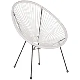 Beliani Cocktailsessel Weiss Schwarz 90x70x87