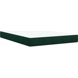 vidaXL Boxspringbett 140 x 200 cm Dunkelgrün