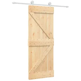 vidaXL Schiebetür rechts 80 x 210 cm Weiß