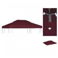 VidaXL Pavillon-Dachplane mit Kaminabzug 310 g/m2 4x3 m Weinrot