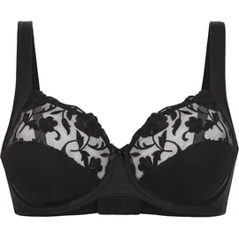 FELINA Bügel-BH "Moments", Damen, Gr. 110, Cup F, schwarz, Spitze, Obermaterial: 79% Polyamid, 15% Polyester, 6% Elasthan, gemustert, unifarben, BHs Bügel-BH, Blütenstickerei, Zierschleife, Komfort-Bügel