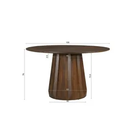 Daheim Rondura Ø 130 cm braun