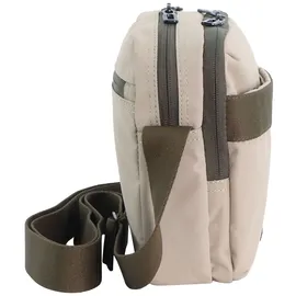 DISCOVERY Schultertasche "Downtown", Damen, Gr. B/H/T: 18,5cm x 18,5cm x 7cm, beige (sand), Kunstfaser, mehrfarbig, Taschen Schultertasche, mit RFID-Sicherheitsfach