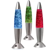 satisfire ROCKET LAMP - Lavalampe - Glitzer RGB - Touchsensor - H: 36cm - wirbelnde Glitze...
