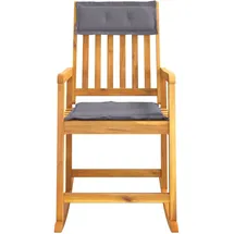 vidaXL Schaukelstuhl mit Kissen Polyester 59 x 103 x 59 cm Braun