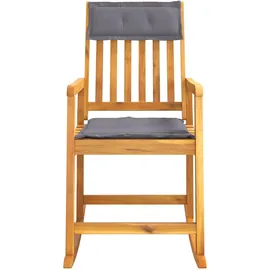 vidaXL Schaukelstuhl mit Kissen Polyester 59 x 103 x 59 cm Braun