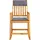 vidaXL Schaukelstuhl mit Kissen Polyester 59 x 103 x 59 cm Braun