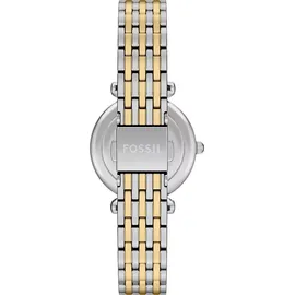 Fossil Carlie Damen, 28MM Zweifarbige Edelstahluhr, ES5438