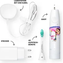 happybrush ECO VIBE KIDS Agnes + 3 Refills weiß