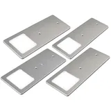 Kalb Material Für Möbel kalb LED Unterbauleuchten silber 5W- sehr flache Küchenleuchte mit Touch-Dimmfunktion Einbaustrahler Einbauspot, Auswahl:4er Set neutralweiss