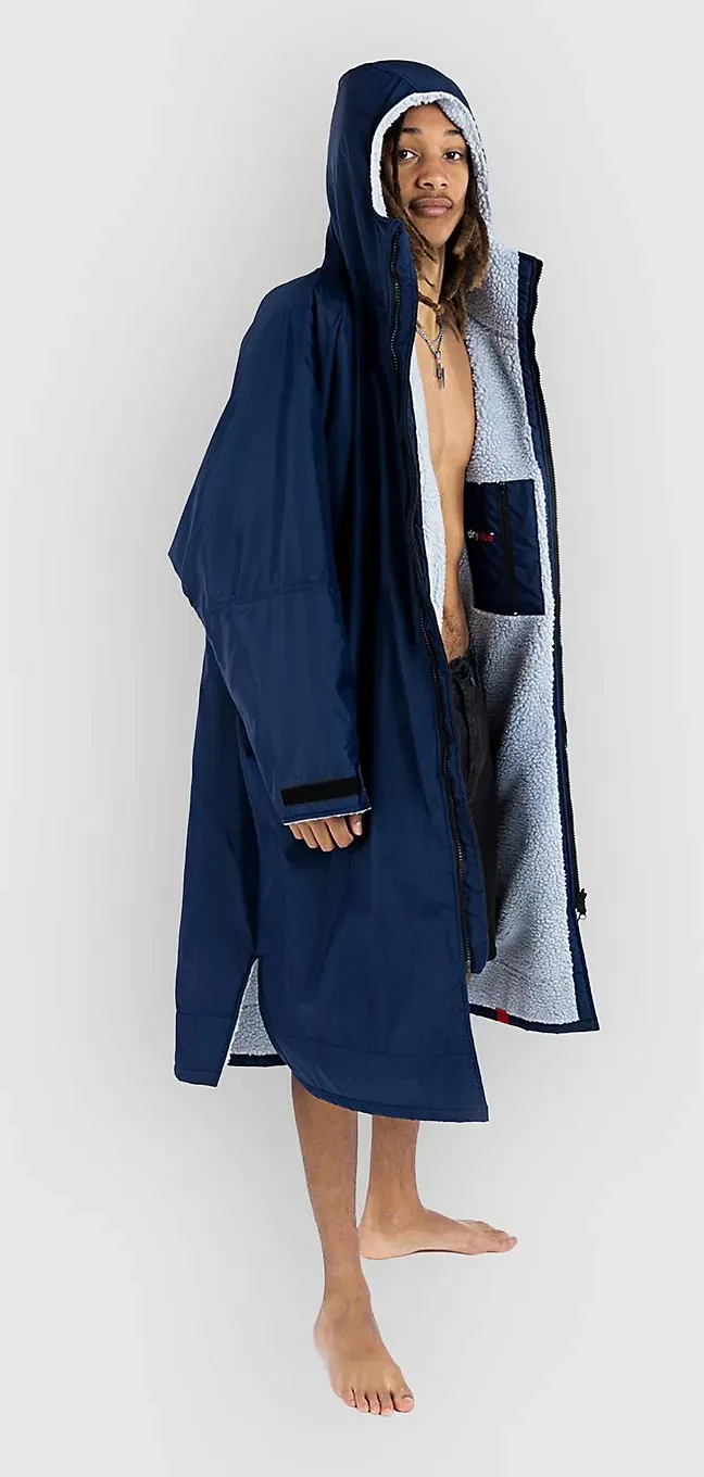 Dryrobe Advance Long Sleeve Surf Poncho navy grey Gr. M