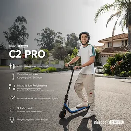NINEBOT Segway-Ninebot F20 D E-Scooter (10 Zoll, Schwarz)