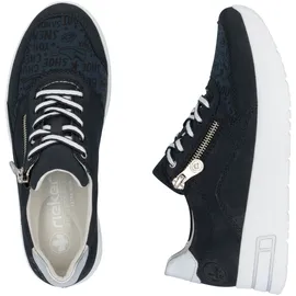 Rieker Plateau-Sneaker Blau/Silber 42