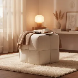 deluke Sitzhocker GIROS Cord 40 x 40 x 40 cm Creme