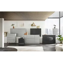 Harper Mäusbacher Imola, Kommode Holzwerkstoff/Glas 52x63x42 cm - Anthrazit, matt lack