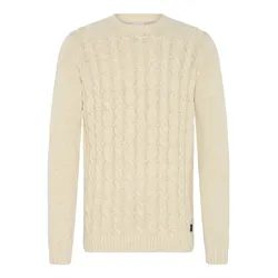 Strickfleece-Pullover SOLID "Strickpullover SDRicco", Herren, Gr. XL, beige (oatmeal melange), Obermaterial: 70% Baumwolle CO recyc.. 30% Polyester Pol. recyc.., Pullover