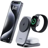 Aukey MagFusion Z 3-in-1 Foldable MagSafe Charging Stand