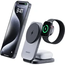 Aukey MagFusion Z 3-in-1 Foldable MagSafe Charging Stand