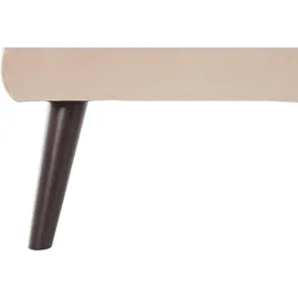 Andas Hocker »Hemmink« mit Knopfheftung beige