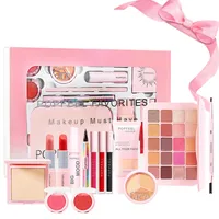 All-in-one Makeup Set, Kosmetik Geschenkset,Beauty Adventskalender 2024,Gift Set with Full Makeup Pieces, Schminkkopf für Mädchen,enthält Lidschattenpalette Lippenstift Lip Gloss Augenbrauenstift