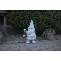 Star Trading LED-Solar-Figur'Gnomy' Zwerg mit Laterne, grau