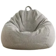 ad.con Indoor Sitzsack mit EPS-Perlen Füllung, Puff, Relax-Sessel, Sitzkissen, Bodenkissen, Bean Bag 185L Hellgrau
