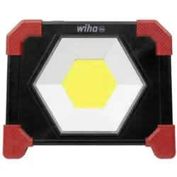 Wiha Akku-Baustrahler 30W, 3.000 lm, mit 3 Leuchtmodi, Scheinwerfer für Baustelle mit Stellfuß & Magnet, aufladbar USB-C (45698)