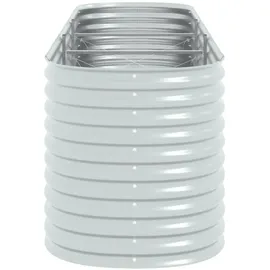 vidaXL Garten-Hochbeet verzinkter Stahl 320 x 80 x 81 cm Silber