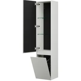Burgbad Lin20 Hochschrank 40 x 34,5 x 176 cm Weiß Matt Eiche