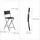 Relaxdays Barhocker klappbar 44 x 115 x 63 cm Schwarz
