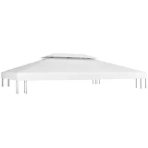 vidaXL Pavillon-Dachplane mit Kaminabzug 310 g/m2 4x3 m Weiß