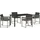 vidaXL Garten Essgruppe 5 pcs Grau Poly Rattan