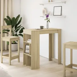 vidaXL Bartisch mit Regal 102 x 50 x 103,5 cm Braun
