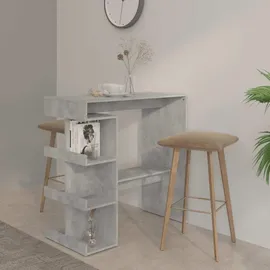 vidaXL Bartisch mit Regal 100 x 50 x 101,5 cm Grau