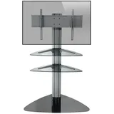 Peerless-AV Peerless SS550P-S Monitorständer 32-50 Zoll mit 2 Glas-Ablagen, silber